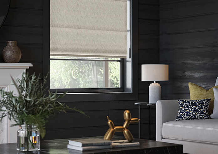 Genoa Faux Silk (Blackout), Sterling Shimmer - Roman Blind - Image 5
